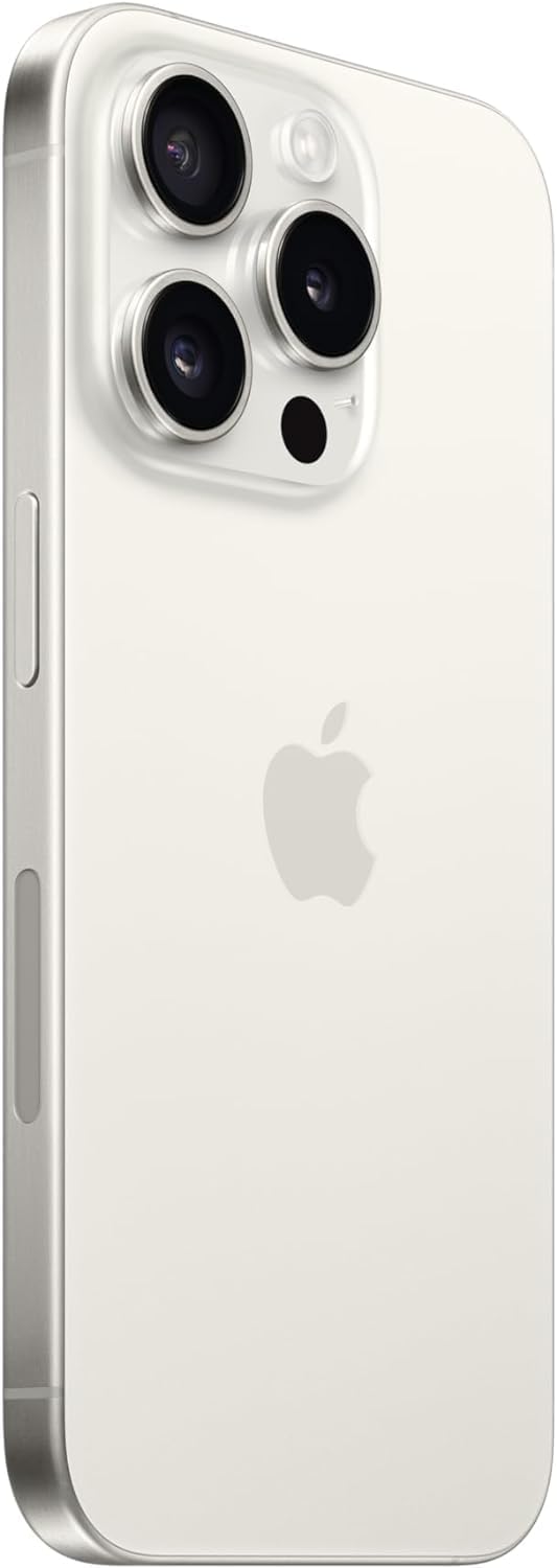 Apple iPhone 15 Pro, 128GB, Blanco de Titanio - Desbloqueado (Renovado)