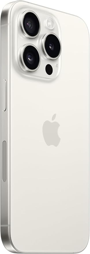 Apple iPhone 15 Pro, 128GB, Blanco de Titanio - Desbloqueado (Renovado)