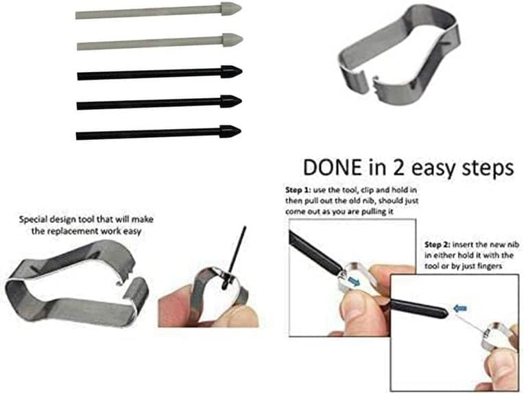 Book 360 S Pen Reemplazo para portátil Samsung Galaxy Book Pro 360 todas las versiones (Book Pro 360 | Book2 Pro 360 | Book3 Pro 360 | Book3 Pro 360 | Book3 360) Lápiz táctil con puntas (negro)
