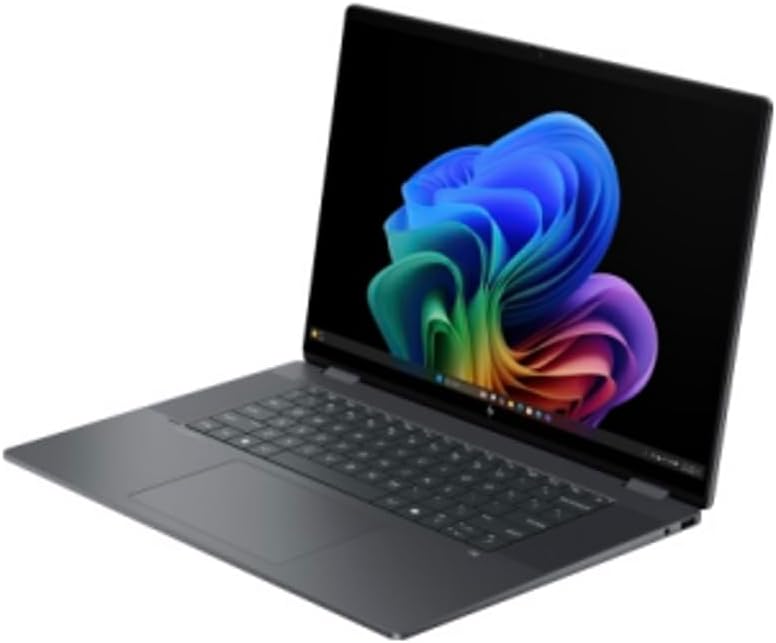 HP OmniBook X Flip AI Powered 2-in-1 Copilot+ Laptop (NextGen Envy x360) 16.0" Touch IPS WUXGA (Intel Ultra 7-258V, 32GB LPDDR5X, 2TB SSD, Backlit KB, Thunderbolt 4, Win11P) w/DKZ USB Port Expander