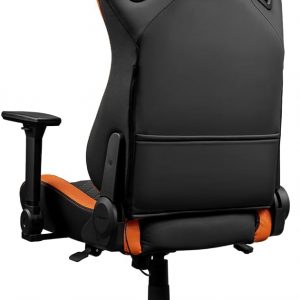 Cougar Defensor Silla ergonómica de oficina/juegos, altura e inclinación ajustables, reclinación de 155º, reposabrazos plegables 4D, tapicería duradera de piel sintética Hyper-Dura, capacidad de 264.6