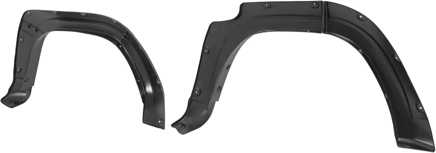 Fender Flares Compatible with 2014-2023 Toyota 4Runner Wheel Cover Protectors Front & Rear Pocket Rivet Smooth Style 4PCS Textured Black