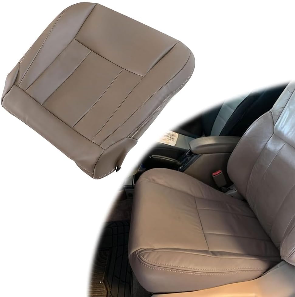 SecosAutoparts Oak Tan Front Driver or Passenger Side Bottom Leather Seat Cover Compatible with Toyota 4Runner 1996 1997 1998 2000 2001 2002