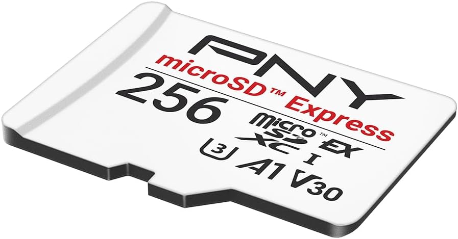 PNY microSD Express 256GB UHS-I U3 V30 A1 microSDXC Flash Memory Card, up to 890 Read & up to 750 Write, Ideal for microSD Express Compatible Devices Like Nintendo Switch 2