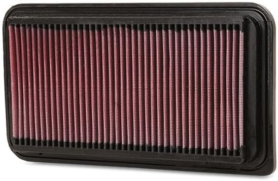K&N Filtro de aire de alto flujo original de por vida para motor: Aumenta la potencia: Premium, lavable: Compatible con Mazda 2005-2015: MX-5, 33-2335