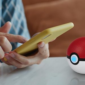 eKids Pokemon Pokeball Bluetooth Speaker, Wireless Speaker with Rechargeable Battery and USB-C Charging Cable