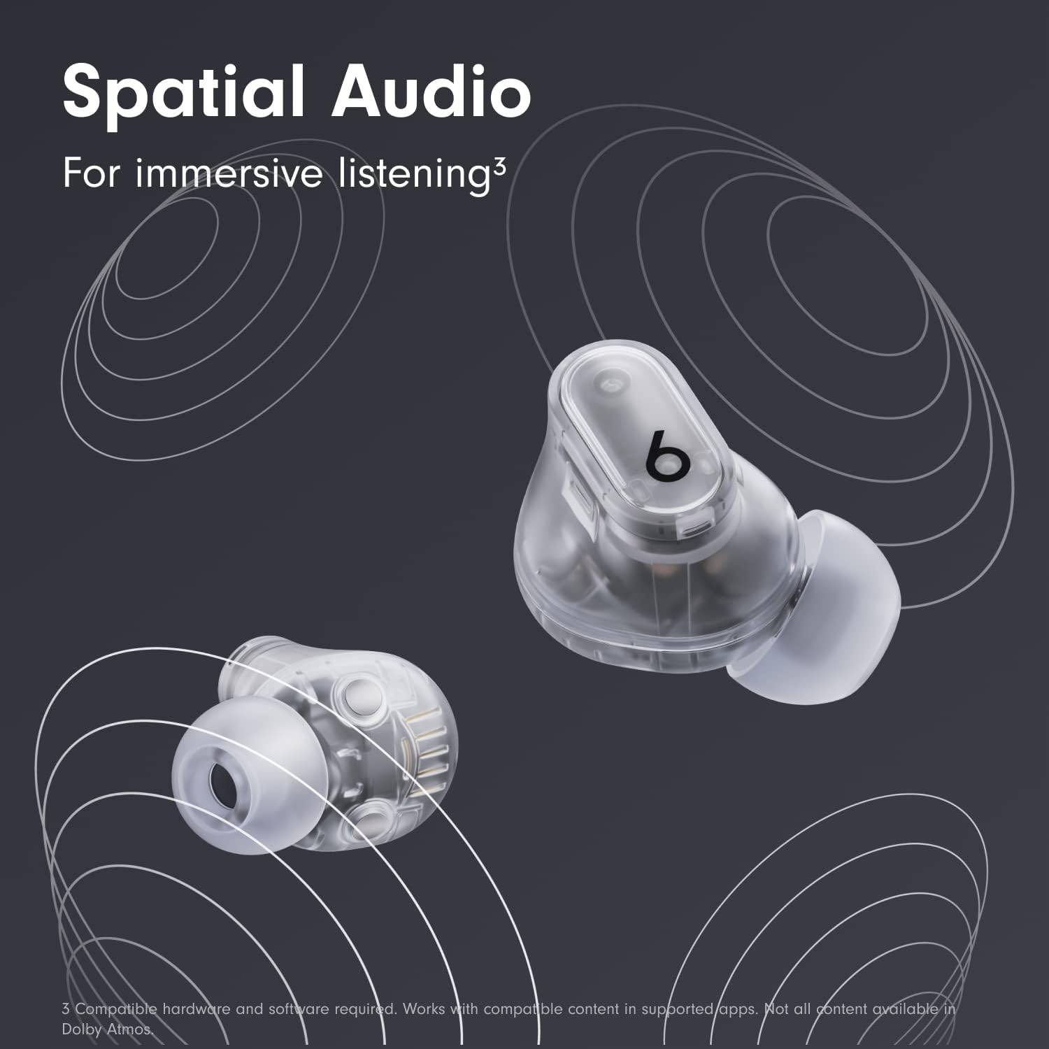 Beats Studio Buds + True Wireless Noise Cancelling Earbuds - Transparent (Renewed)
