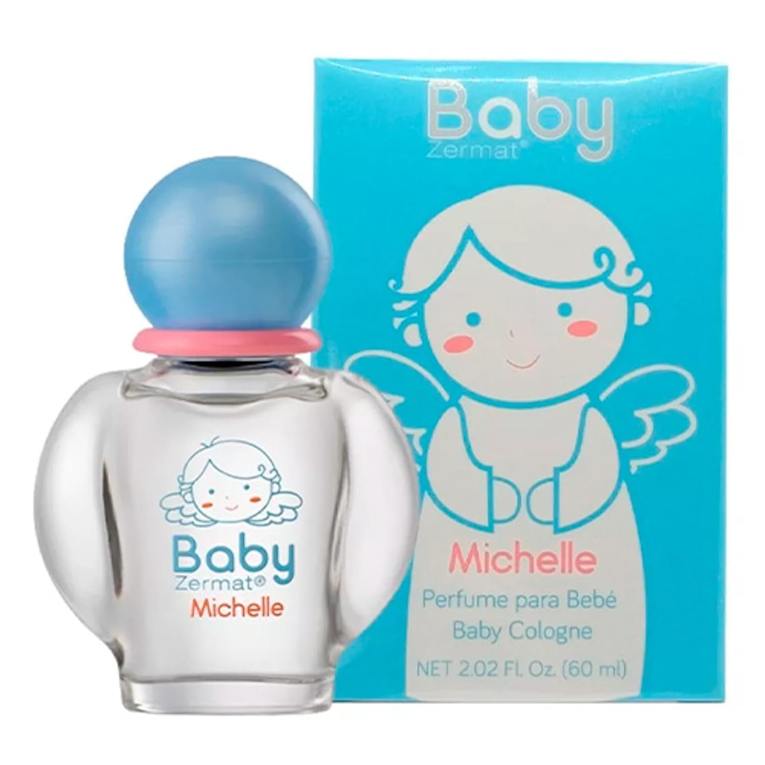 Zermat Baby Michelle - Perfume unisex de colonia para bebé, fórmula suave hipoalergénica y sin parabenos, aromas florales suaves de larga duración con violetas, jazmín y maderas claras, 2.2 onzas líquidas