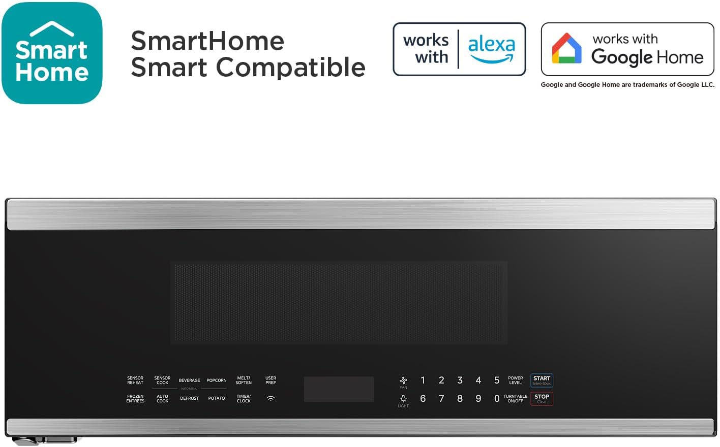 Midea MMO12S3ASTZ Microondas de sobremesa, 1.2 pies cúbicos Microondas delgados con cocción por sensor, Microondas de acero inoxidable, 1000W de potencia de calentamiento con ventilador de ventilación