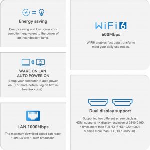 Beelink Mini S12 Pro Mini PC, Intel 12th Gen N100 (4C/4T, up to 3.4GHz), 16GB DDR4, 500GB SSD, Desktop Computer Support Dual HDMI 4K@60Hz, WiFi 6, BT5.2, NAS, Low Power