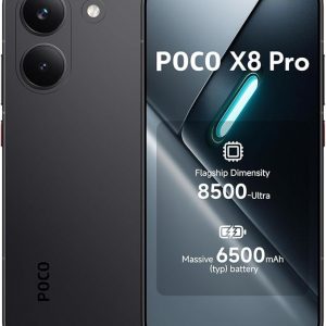 XIAOMI Poco X8 PRO 5G Ai (Compatible with Tmobile Mint Tello & Global) (256GB + 8GB) 6.59" 50MP Gamers Phone NFC Dual sim Unlocked Model 2511FPC34G Liberado (Black)