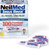 Paquetes de relleno premezclados de enjuague sinusal NeilMed 100 unidades.