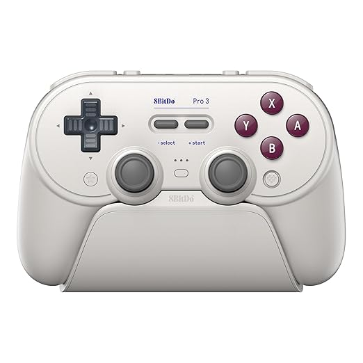 8BitDo Pro 3 Bluetooth Controller for Switch/Switch 2 – TMR Joysticks, Swappable ABXY Buttons, Pro Back Buttons, Charging Dock, Hall Effect Triggers, for Windows, Apple, SteamOS, Android - G Classic