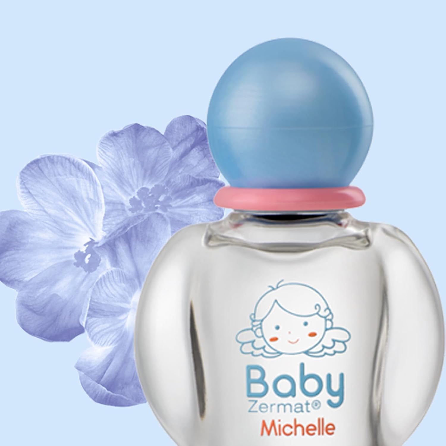 Zermat Baby Michelle - Perfume unisex de colonia para bebé, fórmula suave hipoalergénica y sin parabenos, aromas florales suaves de larga duración con violetas, jazmín y maderas claras, 2.2 onzas líquidas