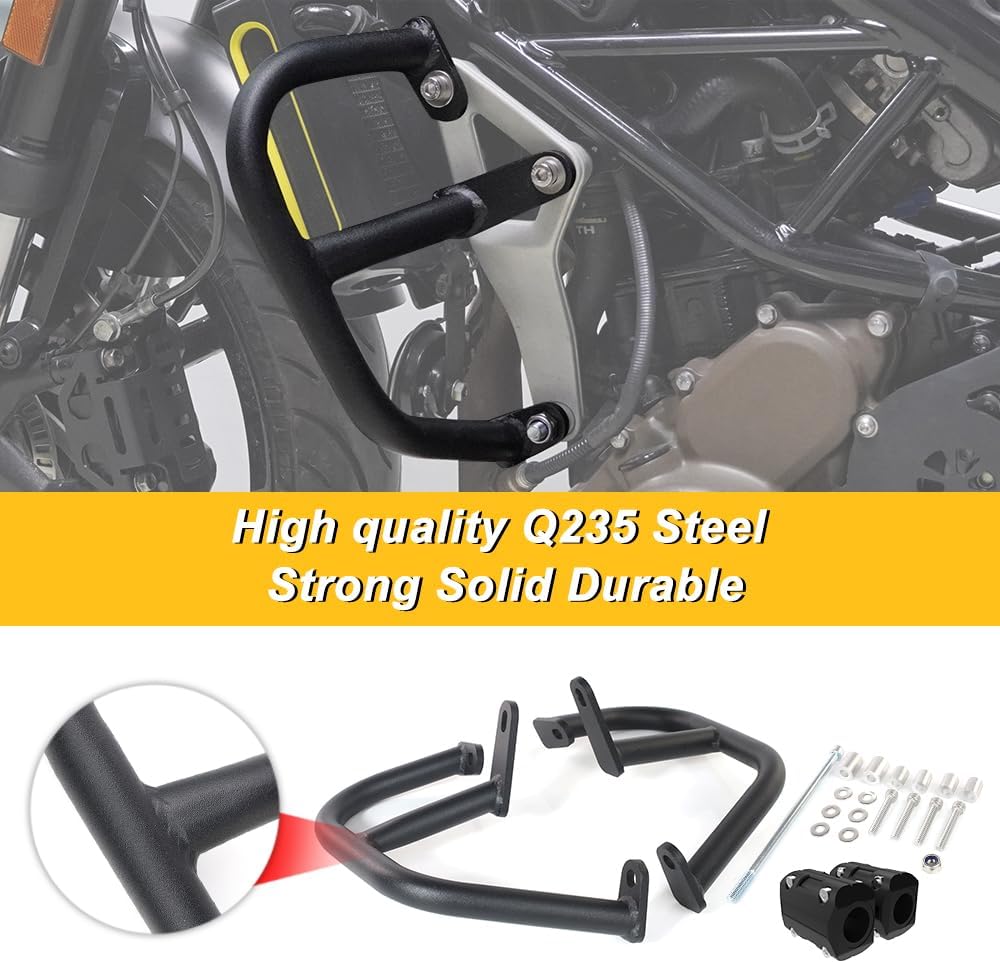 Protector de motor de carretera compatible con Husqvarna Vitpilen/Svartpilen 401 2018-2023 Protector de parachoques de barra de motor de motocicleta