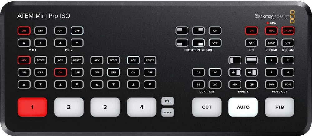 Blackmagic Design ATEM Mini Pro ISO, conmutador HDMI de producción en vivo (SWATEMMINIBPRISO)