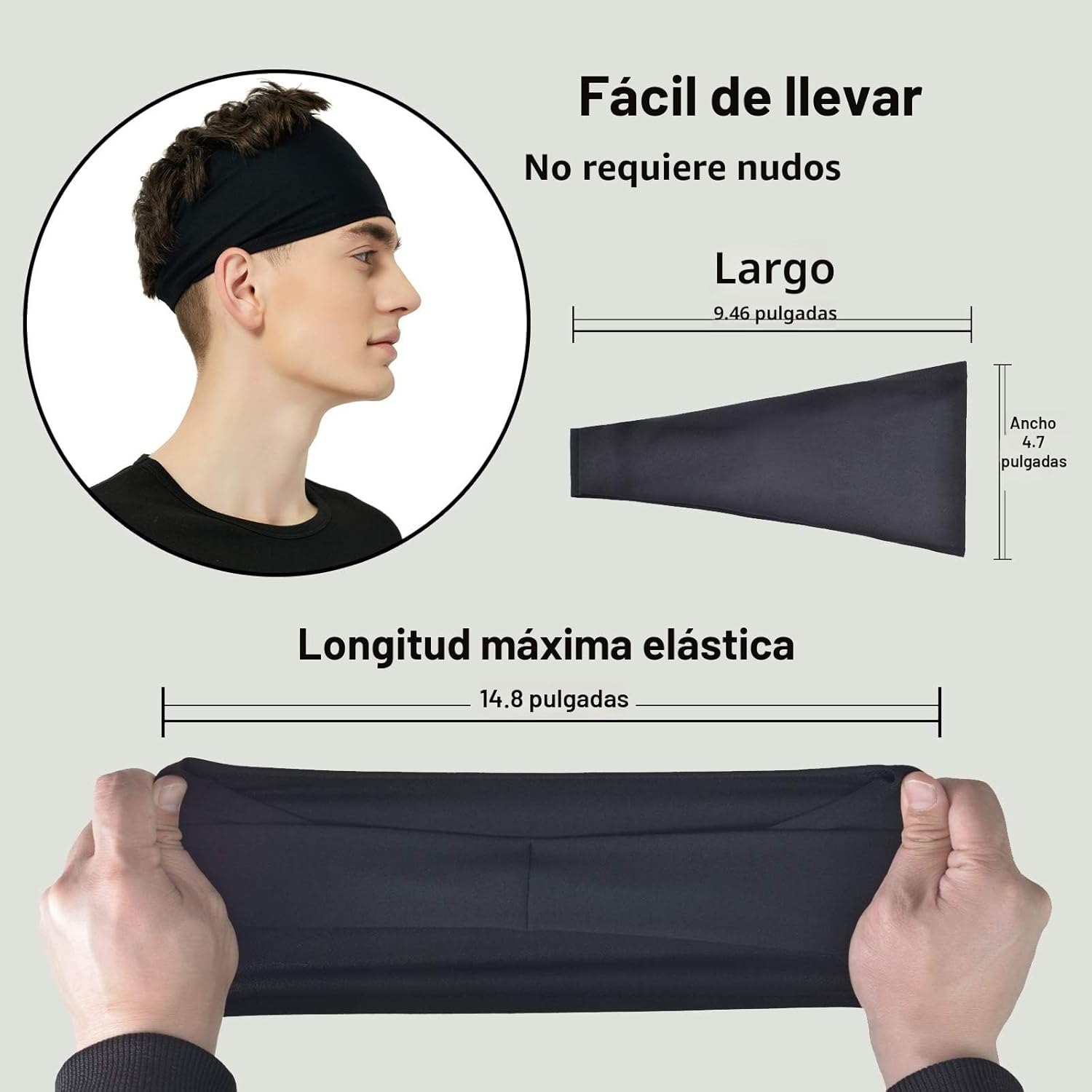 Pilamor Diademas deportivas para hombres (paquete de 5), diadema de entrenamiento que absorbe la humedad, diademas para correr, ciclismo, fútbol, yoga, banda para el cabello para mujeres y hombres