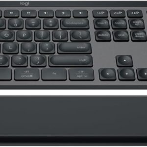 Logitech MX Keys S Combo - Performance Wireless Keyboard and Mouse with Palm Rest, Customizable Illumination, Fast Scrolling, Bluetooth, USB C, for Windows, Linux, Chrome, Mac,Color Graphite.