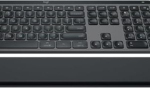 Logitech MX Keys S Combo - Performance Wireless Keyboard and Mouse with Palm Rest, Customizable Illumination, Fast Scrolling, Bluetooth, USB C, for Windows, Linux, Chrome, Mac,Color Graphite.
