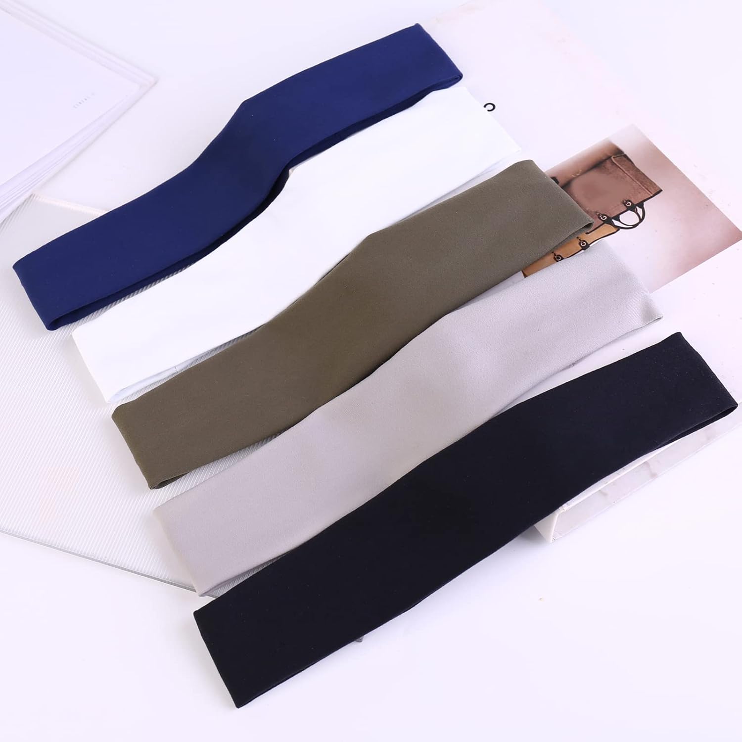 Pilamor Diademas deportivas para hombres (paquete de 5), diadema de entrenamiento que absorbe la humedad, diademas para correr, ciclismo, fútbol, yoga, banda para el cabello para mujeres y hombres