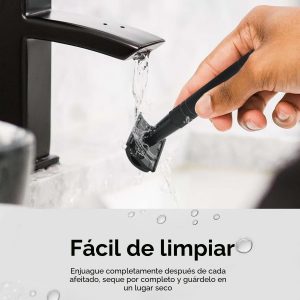 Maquinilla de afeitar de seguridad negra mate, maquinillas de afeitar de una sola hoja para hombres, con 10 hojas de acero inoxidable de doble filo, maquinilla de afeitar de metal reutilizable de 1