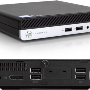 HP ProDesk 400 G4 Mini Desktop Computer PC, Intel Core 8th Gen i5-8500T 6 Core, 8 GB RAM, 256 GB SSD, DisplayPort, Keyboard and Mouse, Windows 11 Pro (Renewed)
