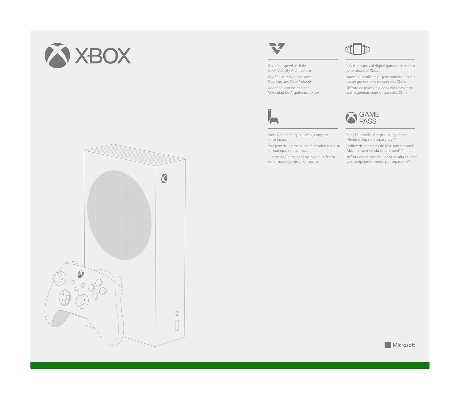 Xbox Series S - All Digital Gaming Console - 512GB SSD - Includes Wireless Controller - 120FPS (Renewed Premium)