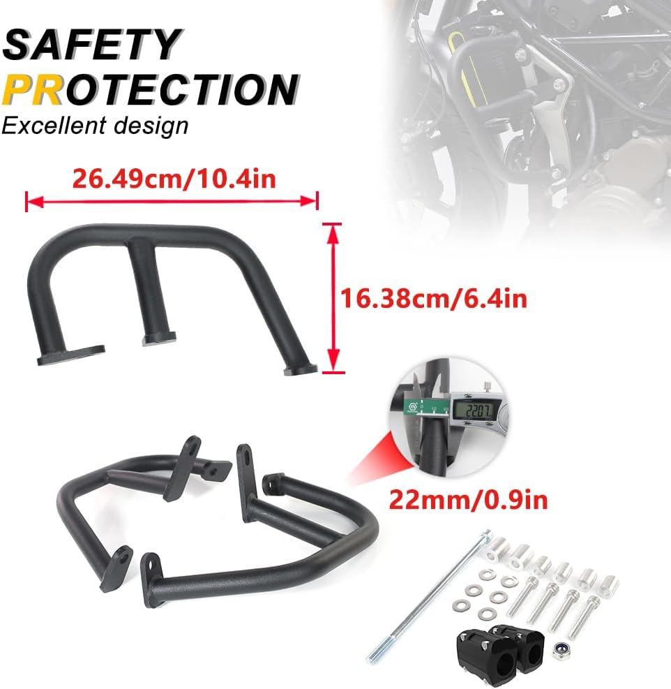 Protector de motor de carretera compatible con Husqvarna Vitpilen/Svartpilen 401 2018-2023 Protector de parachoques de barra de motor de motocicleta