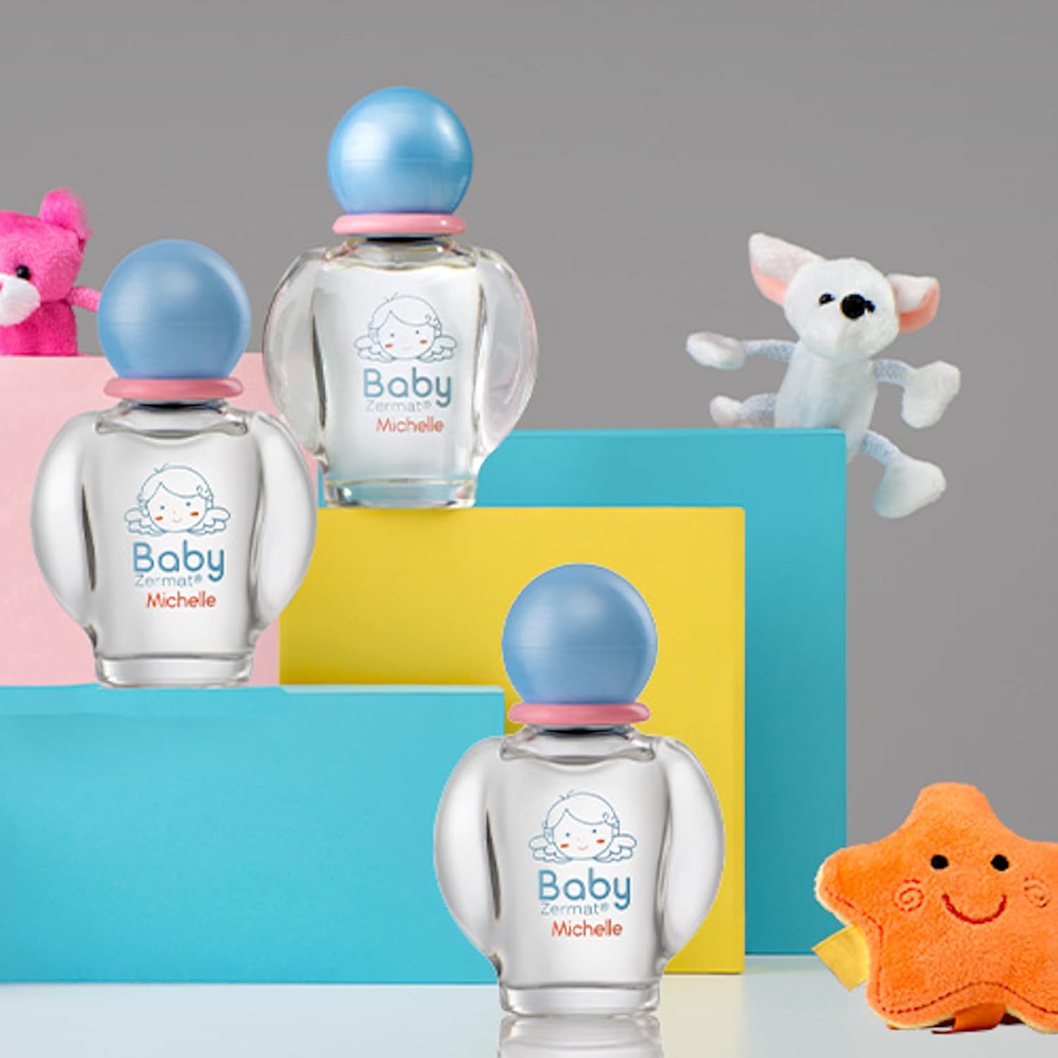 Zermat Baby Michelle - Perfume unisex de colonia para bebé, fórmula suave hipoalergénica y sin parabenos, aromas florales suaves de larga duración con violetas, jazmín y maderas claras, 2.2 onzas líquidas