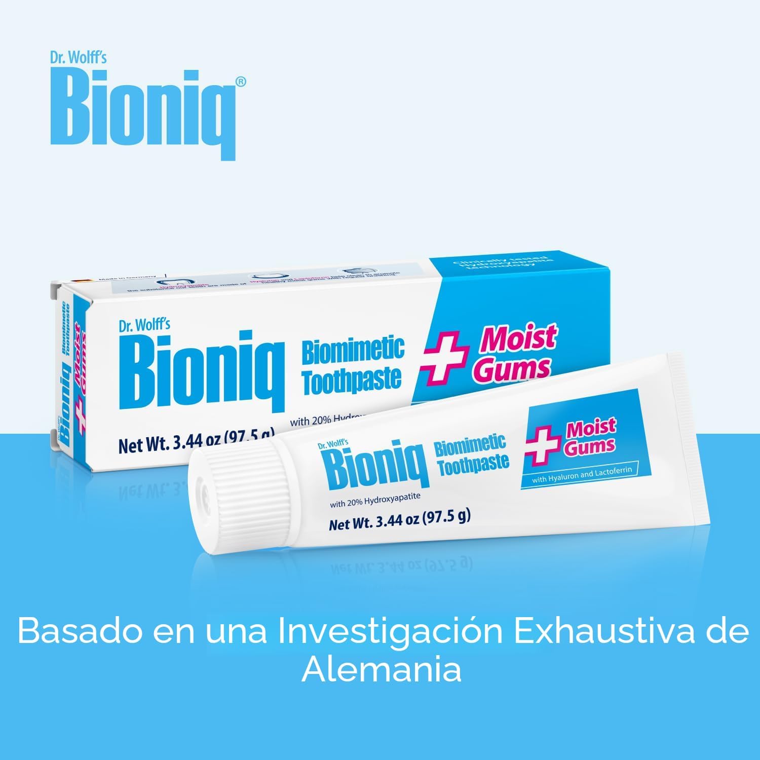 Bioniq Plus+ Gum Formula - Pasta de dientes al 20% de hidroxiapatita, pasta de dientes sin bioHAP y flúor para uso diario, clínicamente probada, nuestro experto en esmalte y cuidado de las encías, 3 x 3.44 onzas