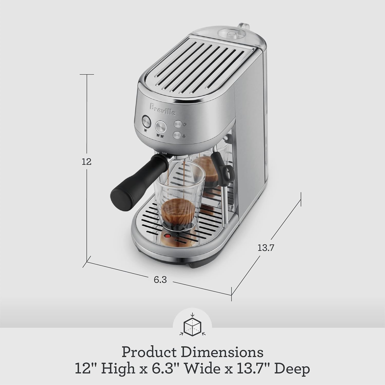 Breville Bambino BES450BSS, máquina de café expreso de acero inoxidable cepillado