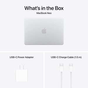 Apple 2026 MacBook Neo 13-inch Laptop with A18 Pro chip: Built for AI and Apple Intelligence, Liquid Retina Display, 8GB Unified Memory, 256GB SSD Storage, 1080p FaceTime HD Camera; Silver