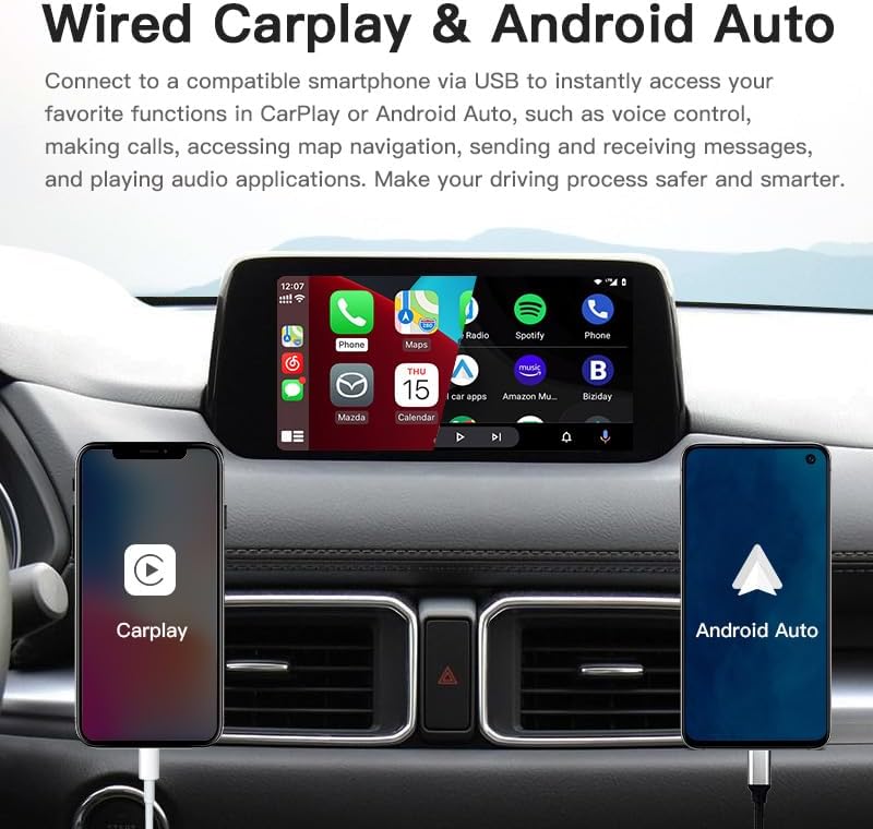 TK78-66-9U0C OEM Mazda Carplay Android Kit de reacondicionamiento automático, adaptador Apple Carplay compatible con MZD 2/3/6/CX3/CX5/CX9/MX5 2015-2020 años accesorios