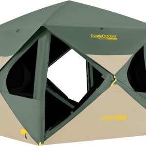 FanttikOutdoor Alpha C4 Ultra Camping Tent 4 Person Pop Up Instant Cabin Setup in 60 Seconds Portable Hub Tent with Rainfly & Windproof for Outdoor Camping & Overlanding