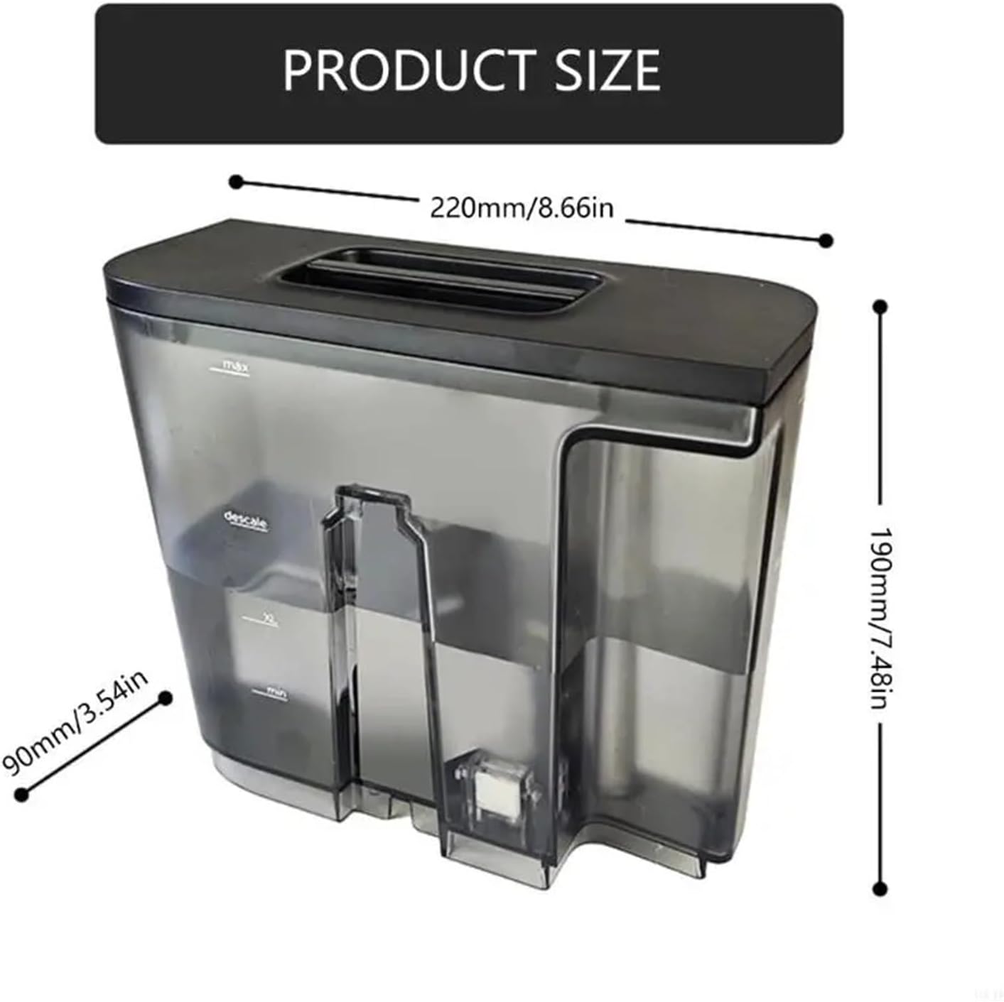 Tanque de agua con tapa de cubierta, compatible con cafetera Ninja, Luxe Cafe ES601 / ES655 ES701