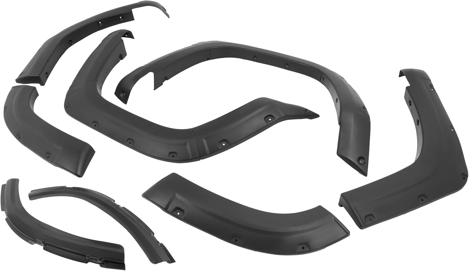 Fender Flares Compatible with 2014-2023 Toyota 4Runner Wheel Cover Protectors Front & Rear Pocket Rivet Smooth Style 4PCS Textured Black