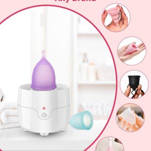 Esterilizador de vasos menstruales con 2 copas menstruales reutilizables, kit de lavado limpiador de tazas de período