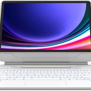 Dexnor Funda para Samsung Galaxy Tab S10+ / S9+ / S8+ / S7+ con Teclado, Soporte Magnético Cantilever Flotante de 12.4'', Trackpad Multitáctil, Soporte para S Pen - Blanco