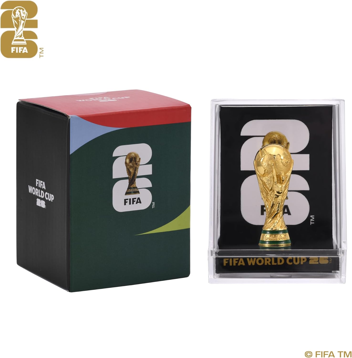 Edición oficial de la Copa Mundial de la FIFA 2026 – Trofeo 3D de 3 pulgadas dentro de una funda acrílica premium – Artículo de coleccionista atemporal – Réplica de trofeo de la Copa Mundial de la FIFA perfecta para cueva de hombre o recuerdos de fútbol