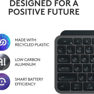 Logitech MX Keys S Combo - Performance Wireless Keyboard and Mouse with Palm Rest, Customizable Illumination, Fast Scrolling, Bluetooth, USB C, for Windows, Linux, Chrome, Mac,Color Graphite.