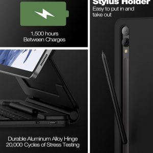 Dexnor para Samsung Galaxy Tab S10+ Plus/S9+ Plus/S9 FE+ Plus/S8+ Plus/S7+ Plus/S7 FE Funda con Teclado 31.5 cm Flotante Cantilever Magnético Soporte para S Pen Multi-Touch Trackpad Retroiluminado
