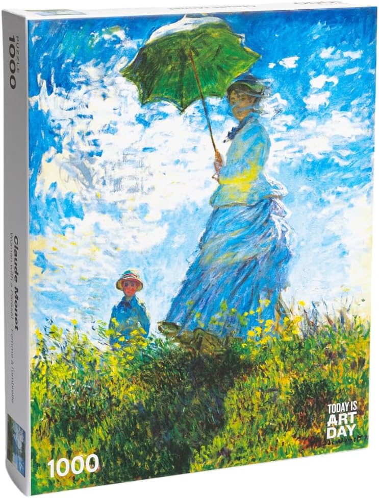 Today is Art Day - Claude Monet - Mujer con sombrilla - Puzzle - 1000-pieza