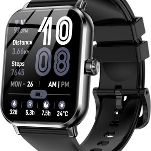 Smart Watch for Men Women, 1.83" HD Touch Screen Smartwatch with Bluetooth Call, 5 ATM Waterproof, 130+ Sport Modes Fitness Tracker Heart Rate Sleep Monitor Pedometer, Compatible with Android iPhone