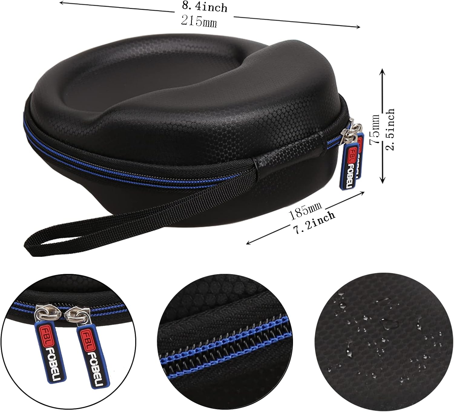 FBLFOBELI Hard Carrying Case Compatible with JLab Go Work Gen 2/JLab Studio Wireless On-Ear Headphones, Office Headset Protective Shockproof Storage Bag