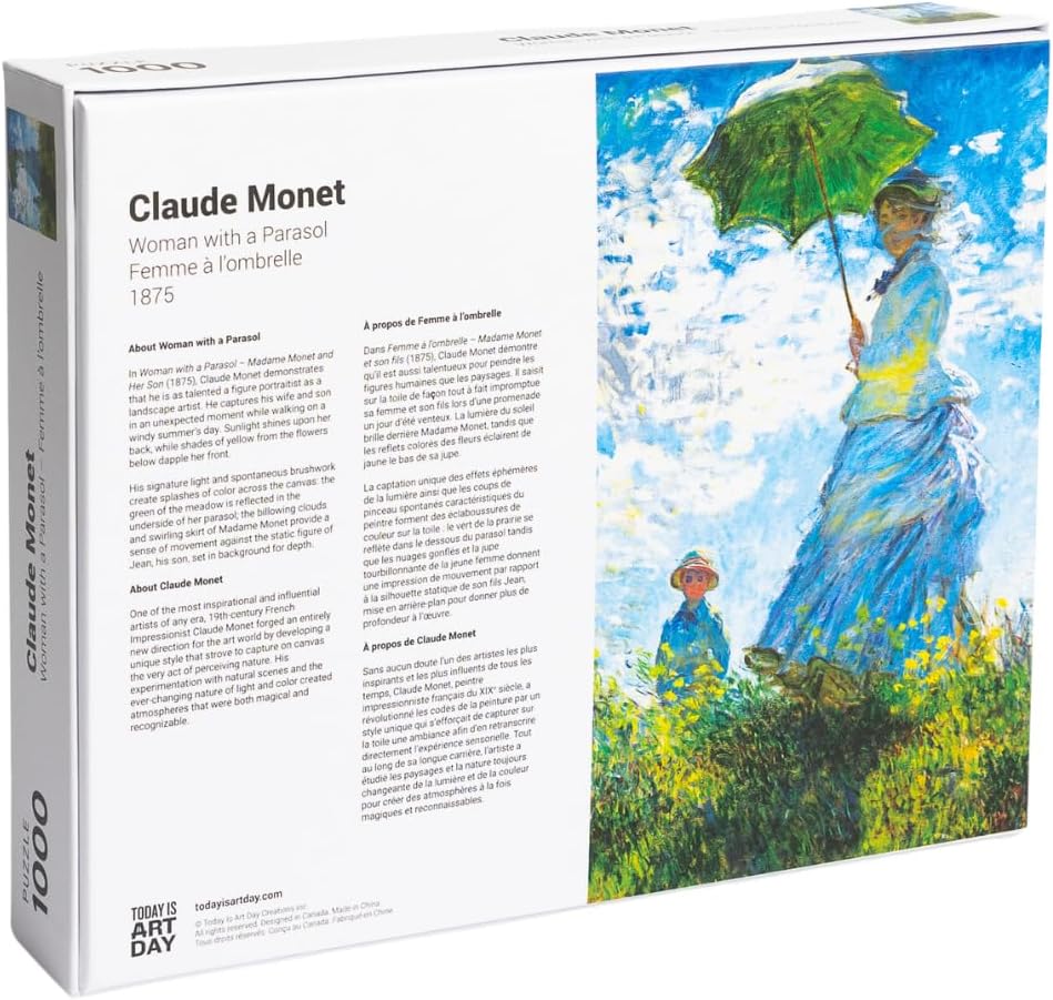Today is Art Day - Claude Monet - Mujer con sombrilla - Puzzle - 1000-pieza
