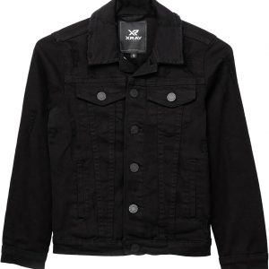 X RAY Boys Denim Jacket, 100% Cotton & Cotton Flex Washed Fall Outerwear Trucker Casual Jean Jacket for Boys