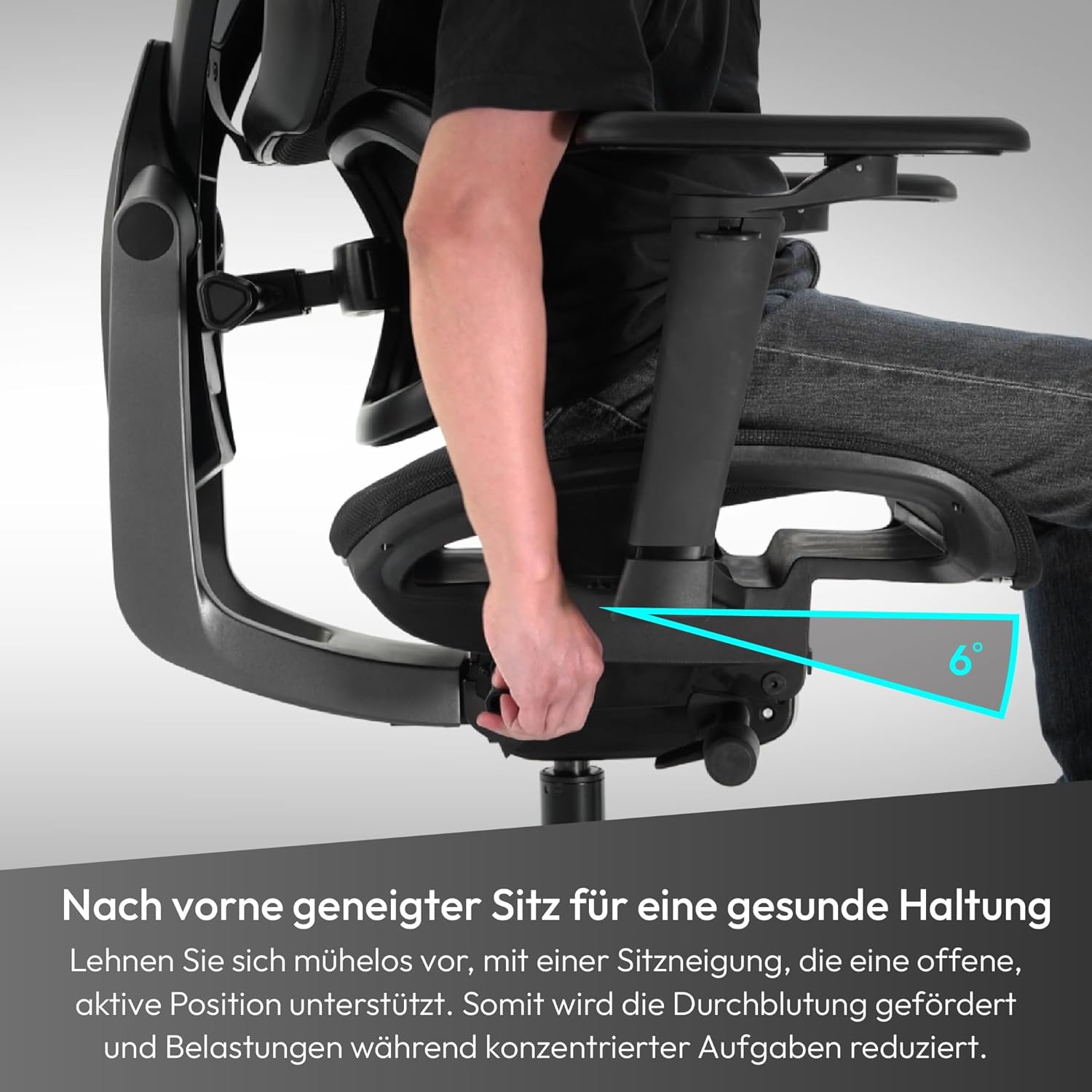 ThunderX3 Flex Pro Silla de Oficina Ergonómica, Silla Gaming para Adultos, Silla de Escritorio de Respaldo Alto, Inclinación Sincronizada, Inclinación Hacia Adelante, 19D Completamente Autoajustable