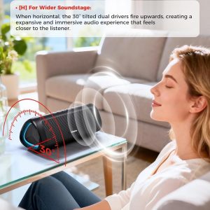 BolaButty Bluetooth Speaker with HD Sound, Portable Wireless, IPX5 Waterproof, Up to 20H Playtime, TWS Pairing, BT5.3, for Home/Party/Outdoor/Beach, Electronic Gadgets, Birthday Gift (Black)