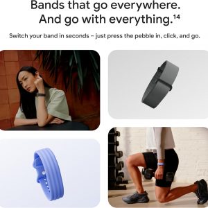 Google Fitbit Air - Screenless Activity Tracker with Fitness, Heart Rate, and Sleep Tracking - Personalized AI-Powered Coaching - Up to 7 Days’ Battery Life - Works with iOS and Android - Obsidian