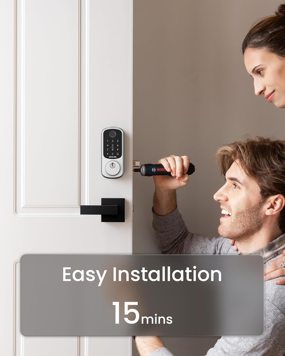 DESLOC Smart Door Lock B200, Smart Deadbolt Lock, Keyless Entry Door ...